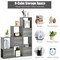 Costway Bookshelf Free Combination Bookcase Storage Organizer Display Shelf Gray